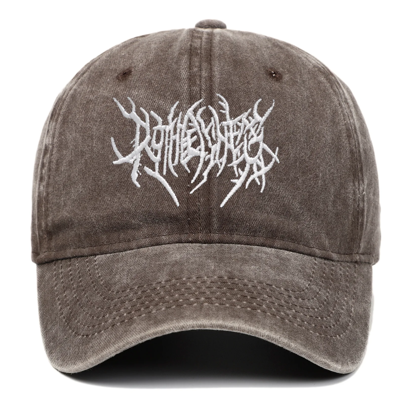 

Visors Embroidery Baseball Caps Adjustable Hip-hop Distressed Faded Cap Gothic Street Punk Washed Baseball Hats