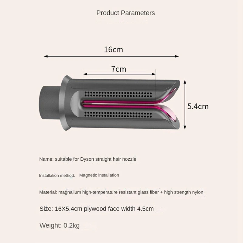 For Dyson HD01/HD02/HD03/HD04/HD08/HD15 Hair Dryer Straight Hair Nozzle Straight Board Clip Straightening Styling Tools