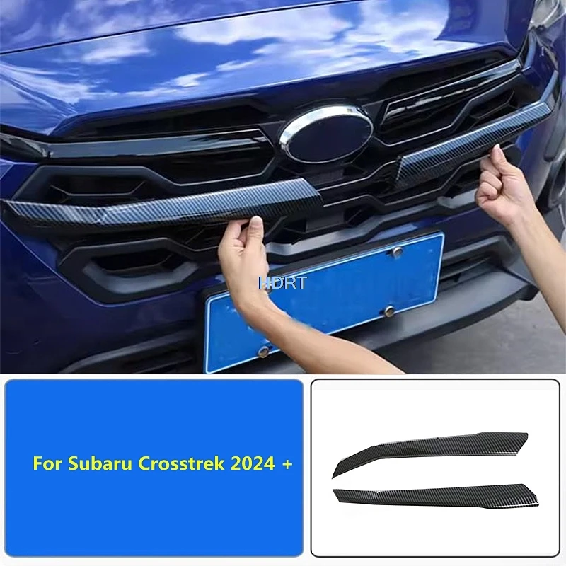 

Для Subaru Crosstrek 2024 + автомобильный Стайлинг, защитная декоративная аксессуары, внешняя наклейка, передняя гоночная решетка, молдинг, отделка капота