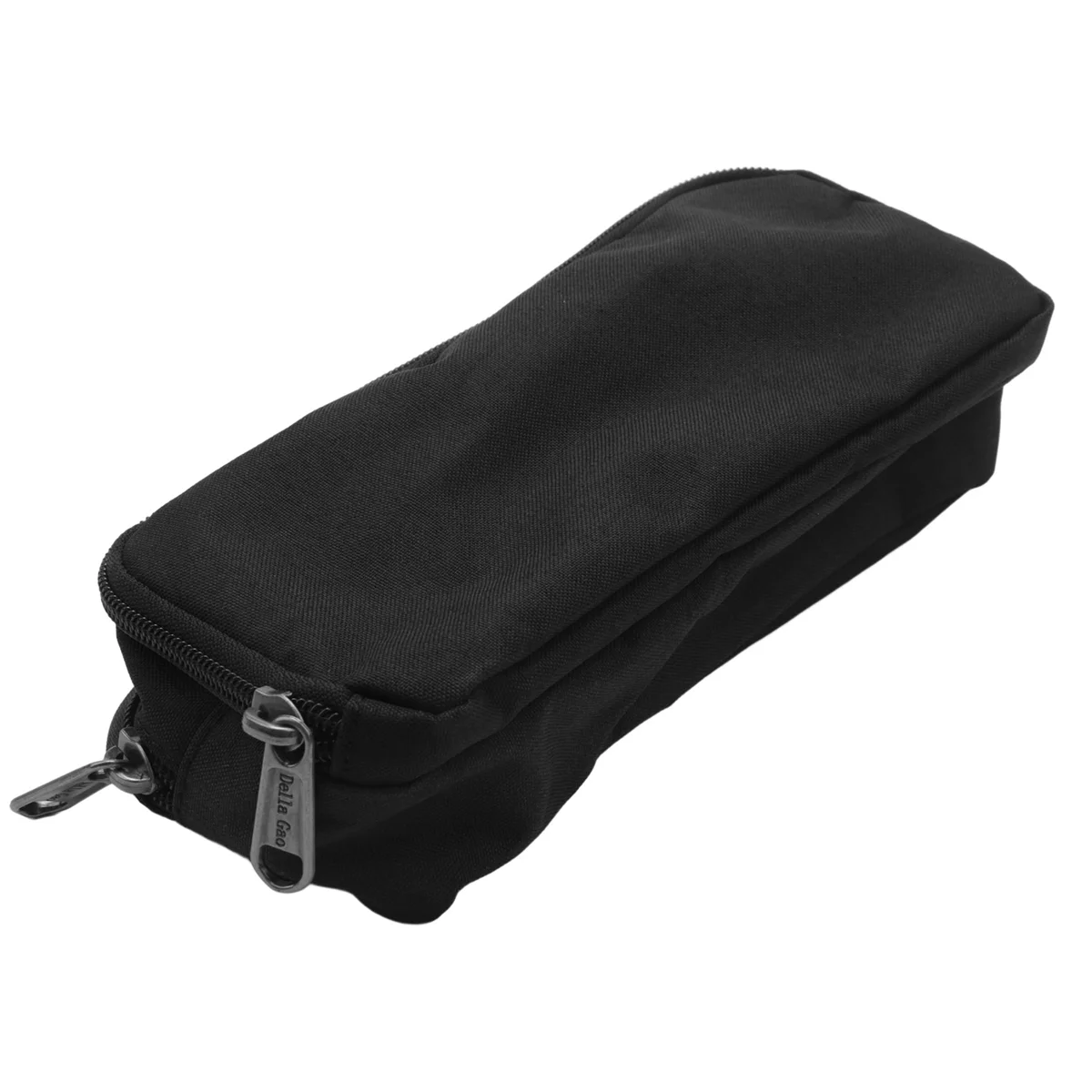 Estuche de lápices de gran capacidad, bolsa de almacenamiento Oxford, estuche para rotuladores, bolsa de papelería Simple, organizador de oficina escolar, negro