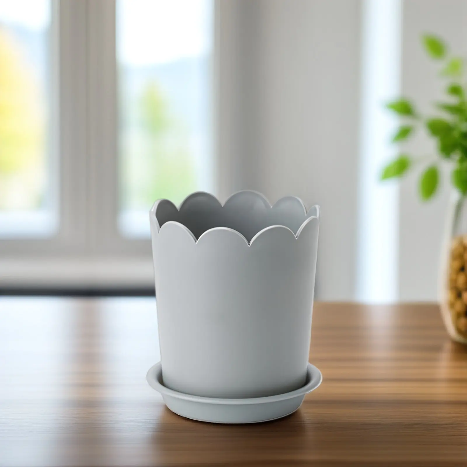 10Sets Chinese Rose Planting Pots Plastic Breathable Flowerpots with Infiltration Design Stackable Minimalist Cylinder Plant