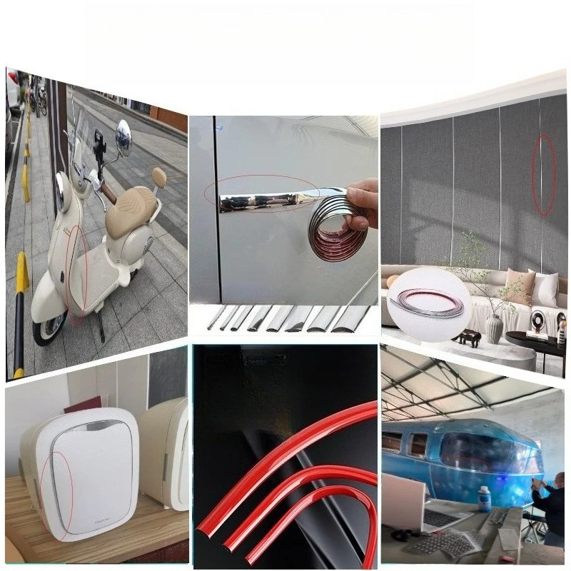 

5m x 6mm Silver Car Bumper Sticker ScratchResistant PVC Decorative Strip Waterproof UVProof DIY Accessory