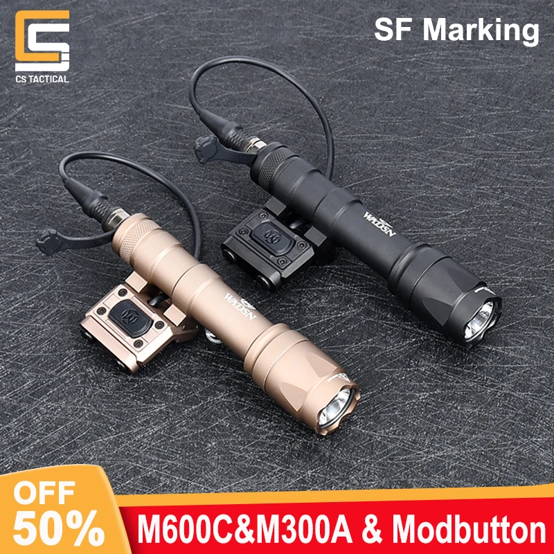 

WADSN M600 M600C M300 M300A Tactical Flashlight Airsfot Weapon Gun Scout Light Accessory Modbutton Pressure Switch Fit 20mm Rail