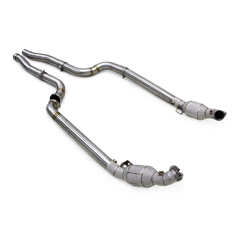 

Stainless Steel Exhaust Downpipes For Mercedes-Benz C63 AMG W204 6.2L 2011-2015 Catalytic Converter Exhaust Pipes Auto Exhaust