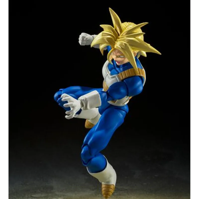 Bandai genuíno s.h. figuarts anime figura super saiyan troncos figura de ação brinquedos para menino crianças presente modelo colecionável ornamentos