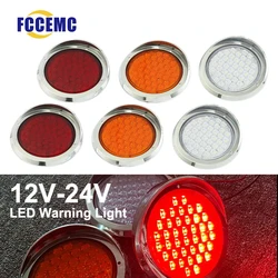 12V-24V Side Marker Lights Round Hooded Front Rear Clearance Indicator Lamp Truck Accessories For Trailer BUS Van Caravan