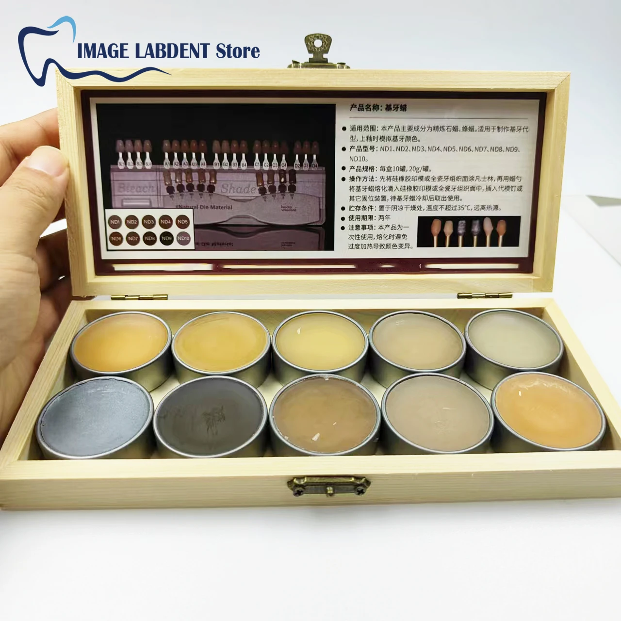 10 colors Dental Modeling Wax Natural Color Dental Lab Tooth Aesthetic Translucen Wax for Simulated Tooth Abutment Color