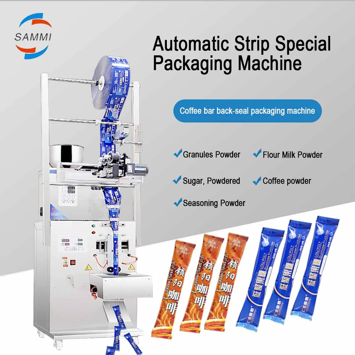 

SMFZ-70 Automatic Small Granule Packing Machine Tea Bag & Food Packaging Machine with Date Printer for Plastic Film Foil Pouches