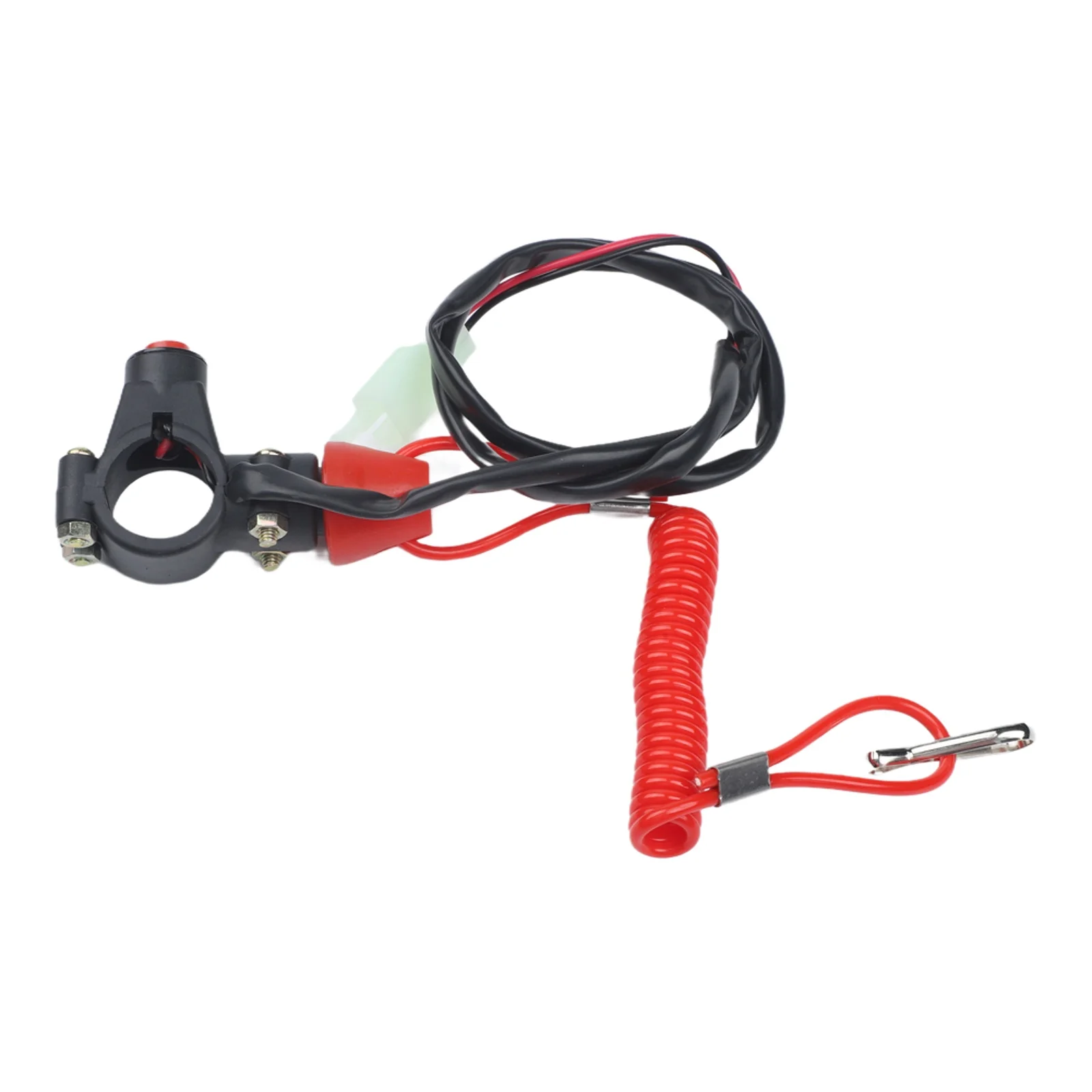 Boat Tether Lanyard Engine Kill Stop Switch 70cm/27 6 inch Push Button Waterproof Recoil Cord for Outboard Engines ATVs