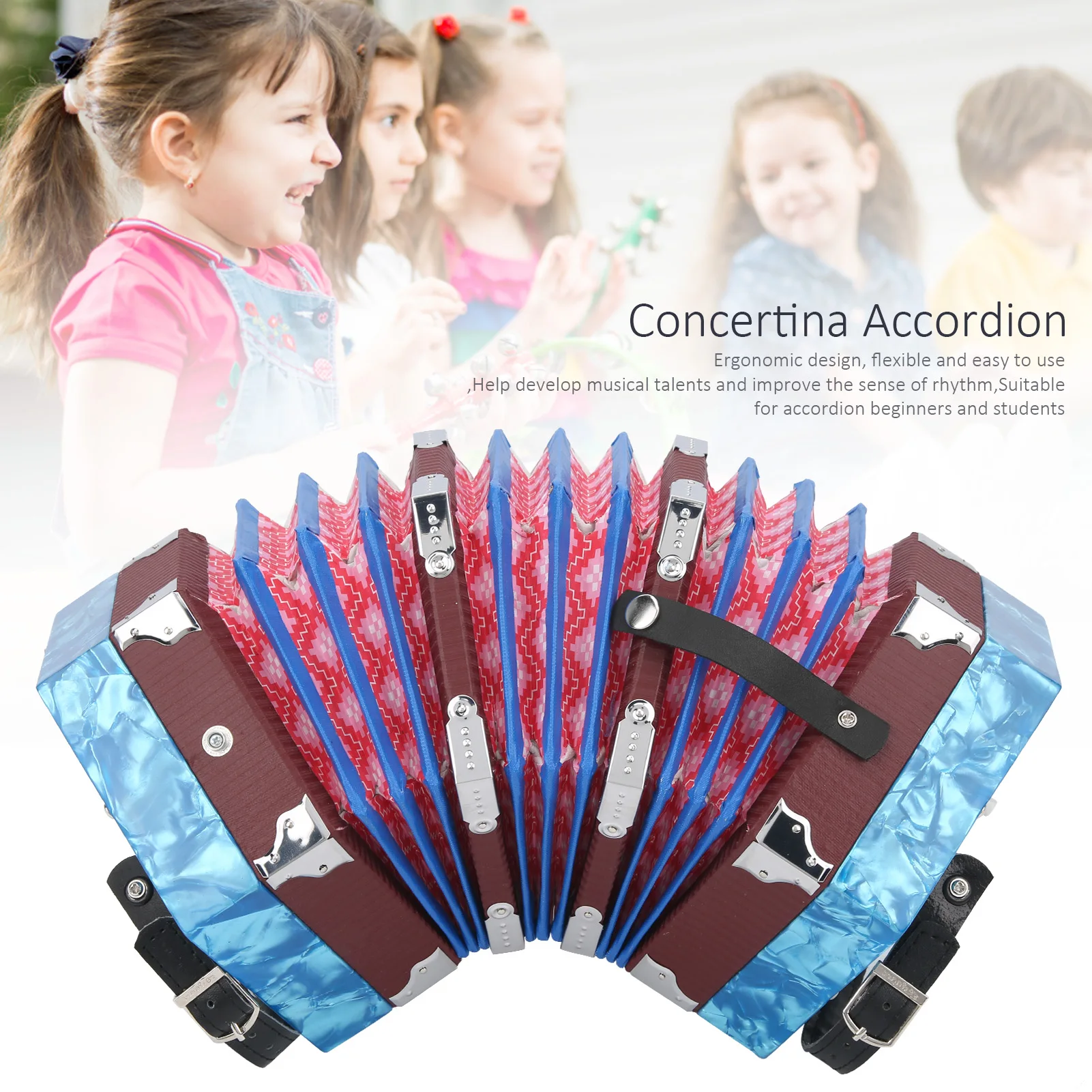 Concertina Accordion Concertina Instrument Concertina Accordion Portable Professional for Adults Musical Instrument Supplies