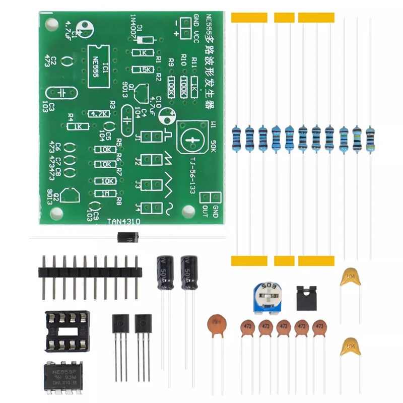 Sine Triangle Square Wave NE555 Multi-Channel Waveform Generator Module DIY Kitsn01r