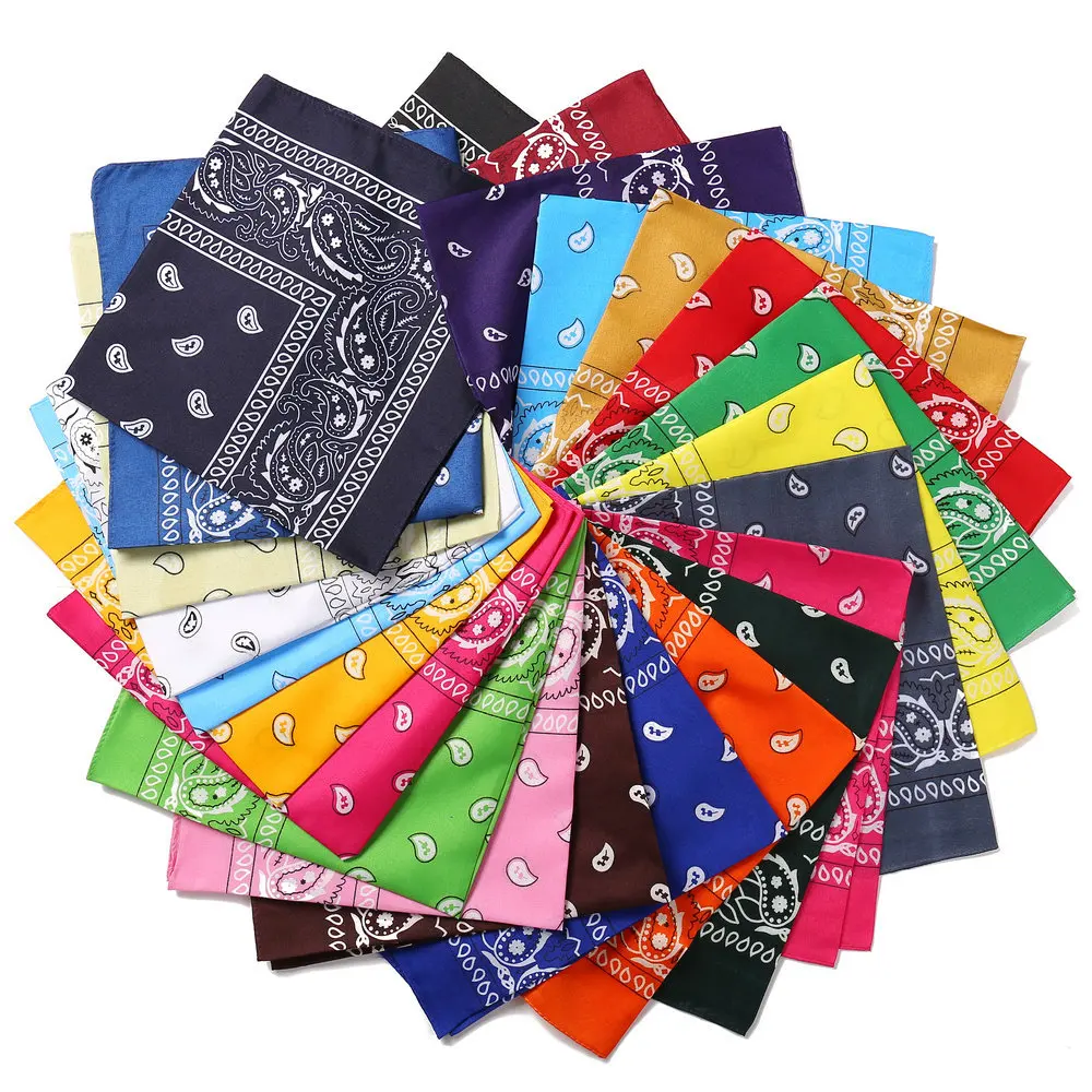 2023 Hip Hop Frauen Bandana Schal Mädchen Kinder Punk Platz Bandanas Headwear Mode Böhmischen Kopf Schal Stirnbänder Haar Zubehör