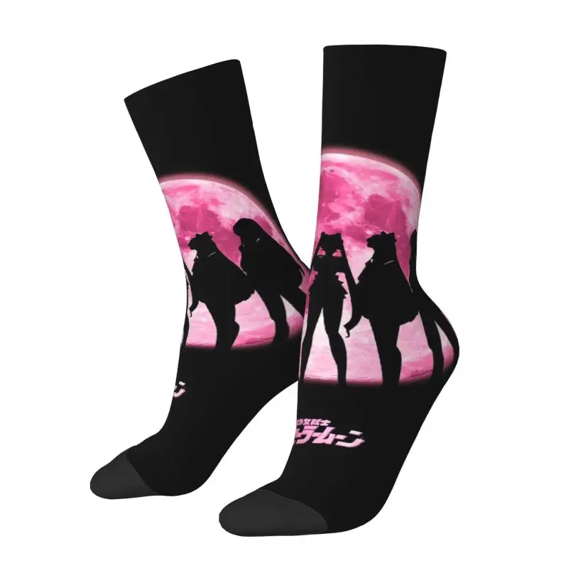 

Носки Sailors Pink Moon на заказ для мужчин и женщин, теплые модные носки для экипажа