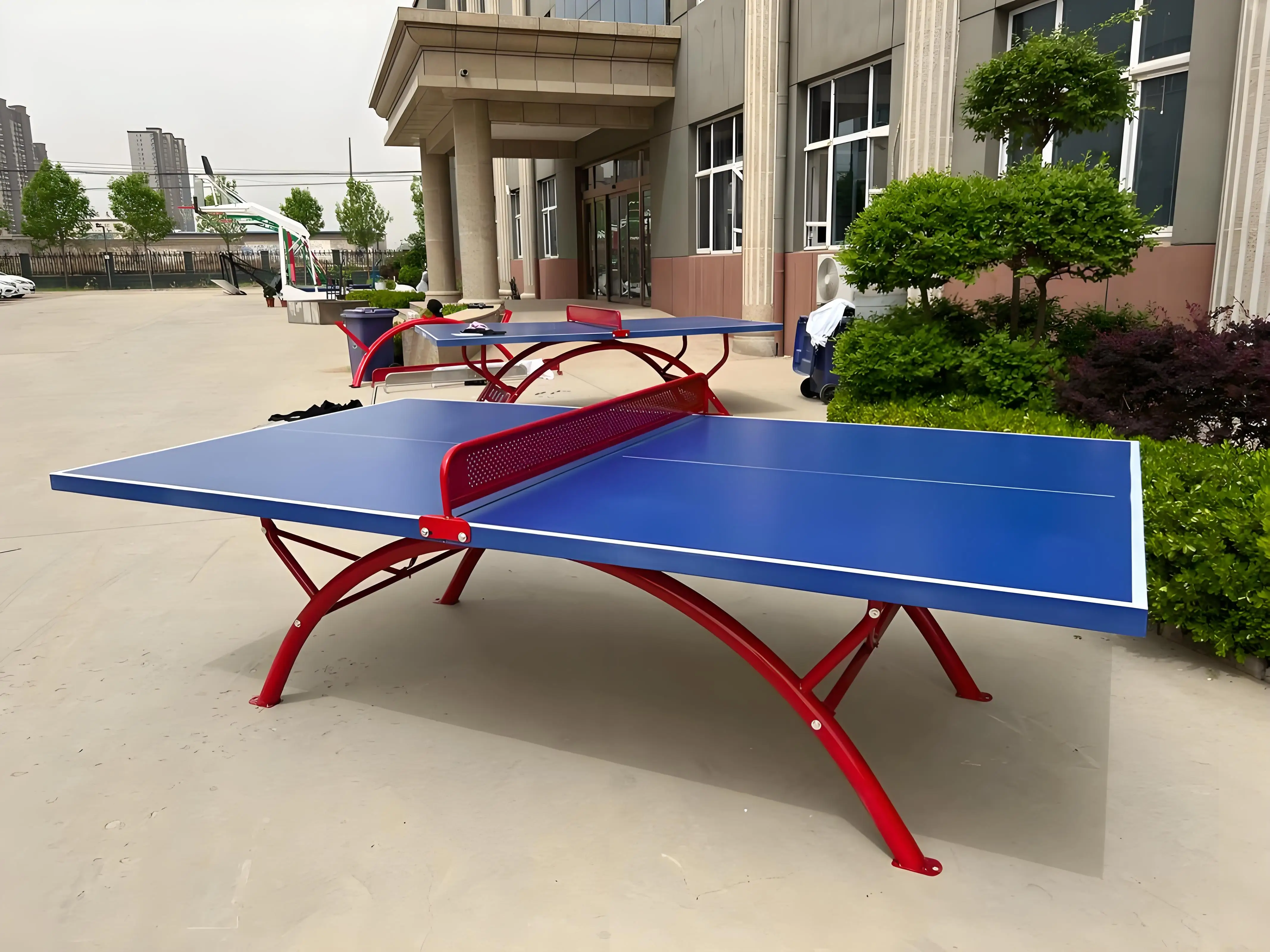 Heavy Duty Steel Frame Modern Sport Ping Pong Table Waterproof UV Resistant Outdoor Table Tennis Table
