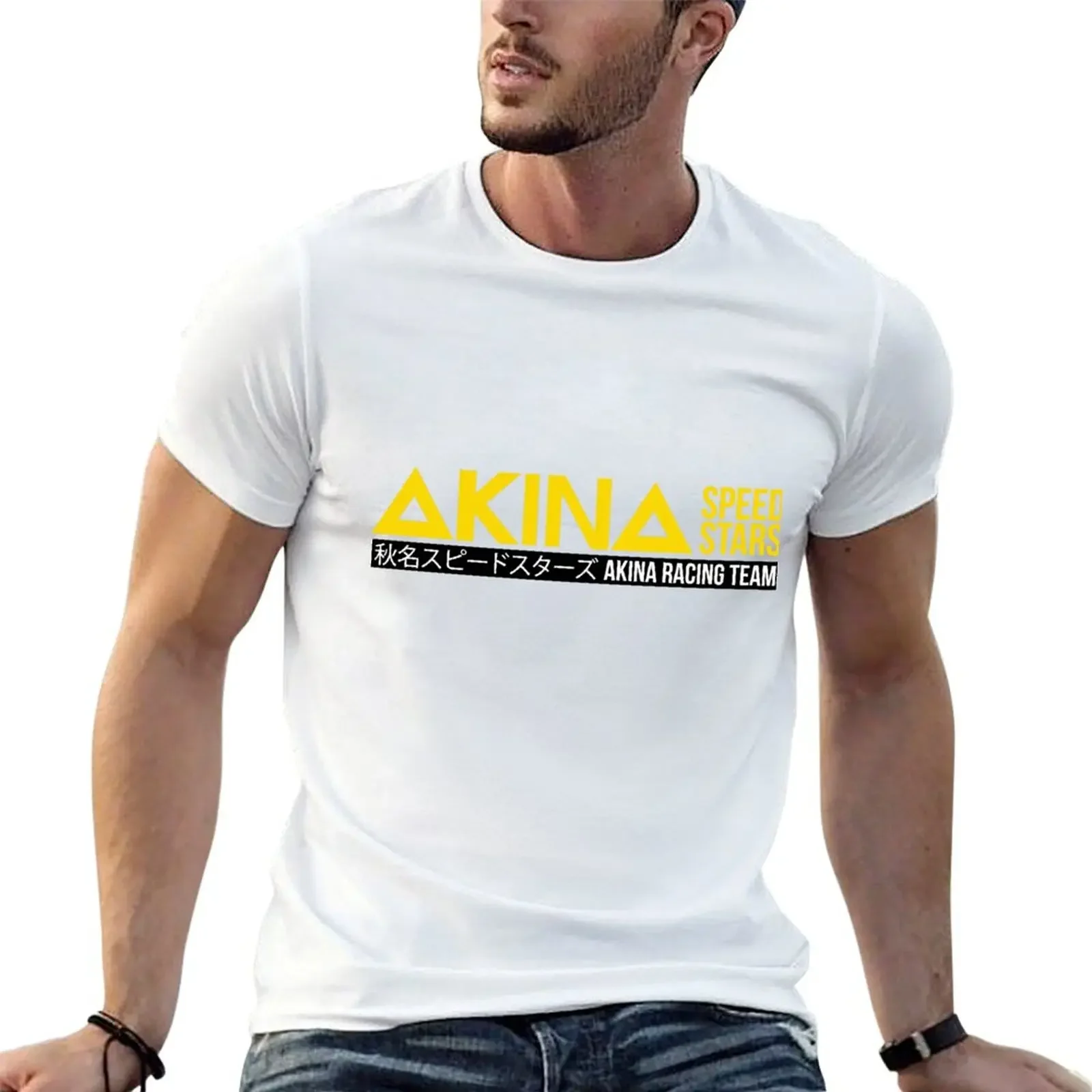 Akina speed stars Gunma Team Classic T-Shirt blue lock blanks topping t shirts for men cotton