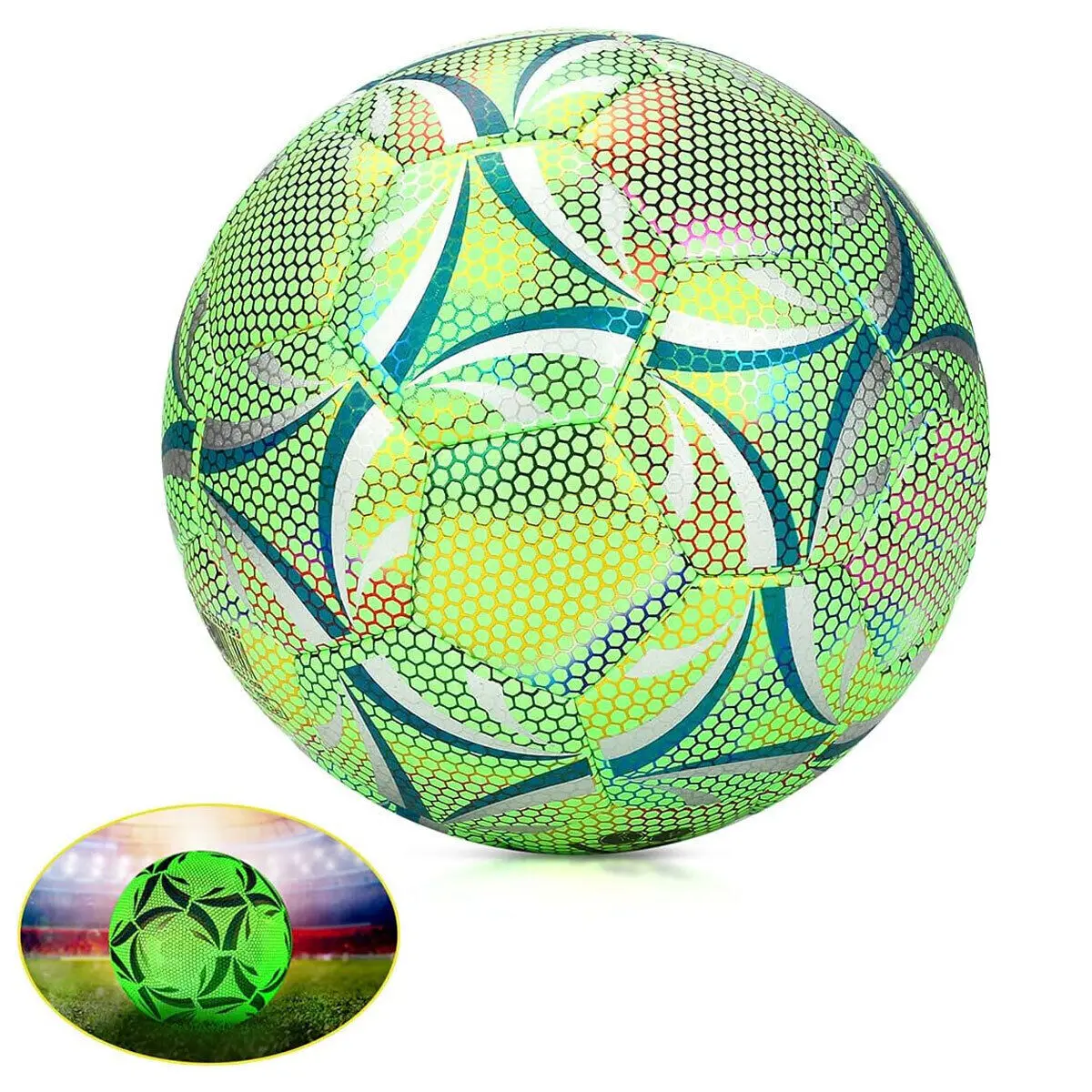 Exercise Student Training Gift Night Glow Footballs Reflective Soccer Ball