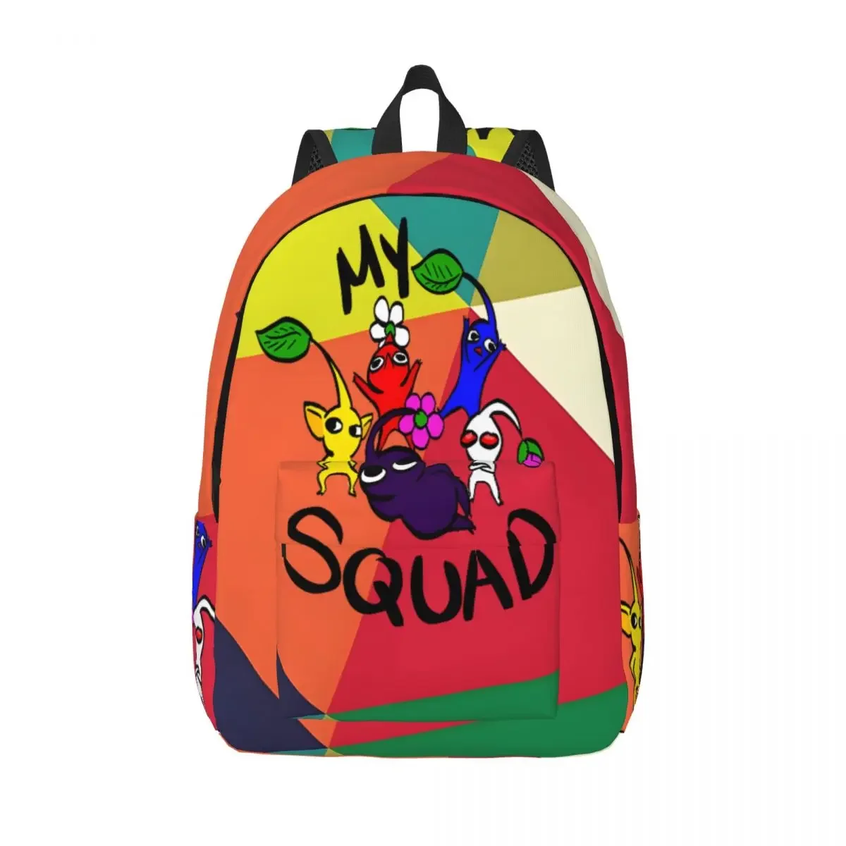 Travel My Squad Retro Washable Classic P-Pikmin Knapsack Unisex Rucksack Birthday Gift