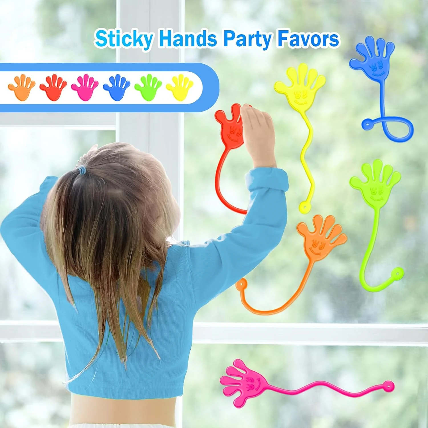 15PCS Halloween Stretchy Toys Sticky Hands Spider Webs Skeletons Party Favors for Kids Halloween Goodie Bag Fillers Game Prizes