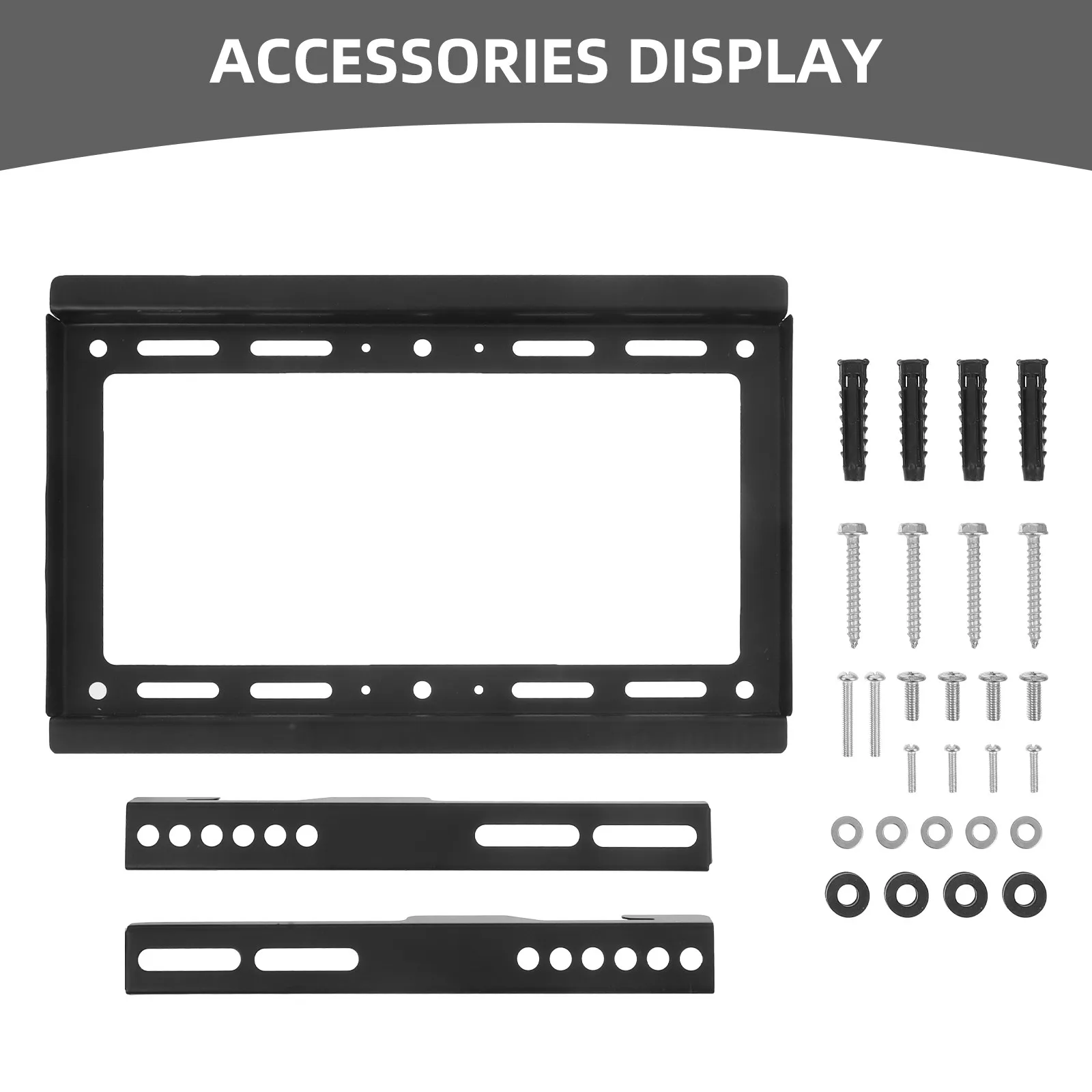 Fixed TV Wall Mount Bracket Low Profile Space Saving Holder Universal TV Mount Kit 14-42 Inch Screens Black Adjustable Tilt