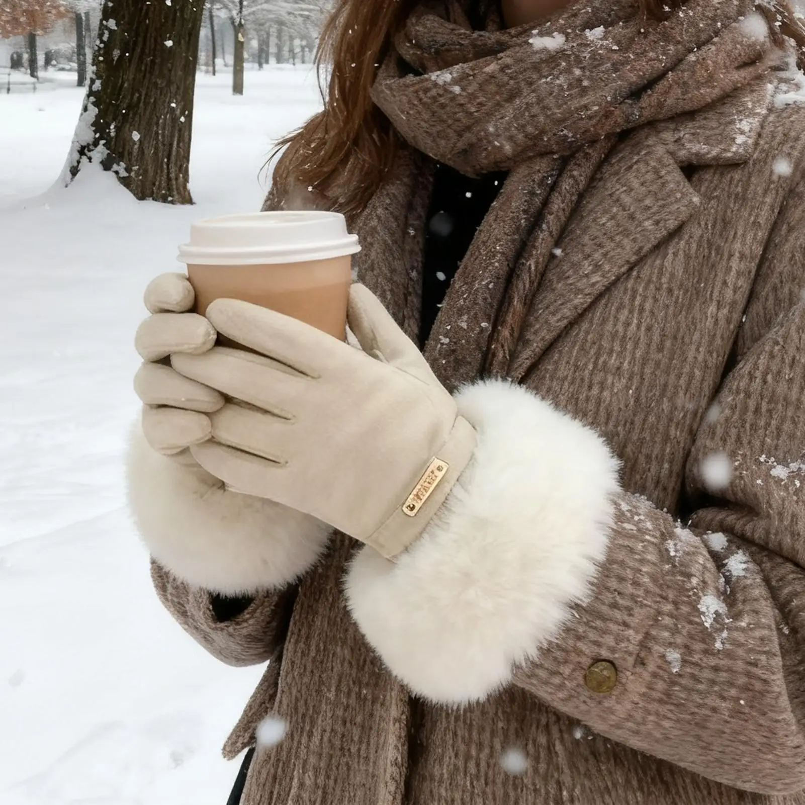 Guantes cálidos de invierno para mujer, guantes de Snowboard con pantalla táctil, impermeables, calentador de manos para ciclismo, manopla completa para deportes de invierno