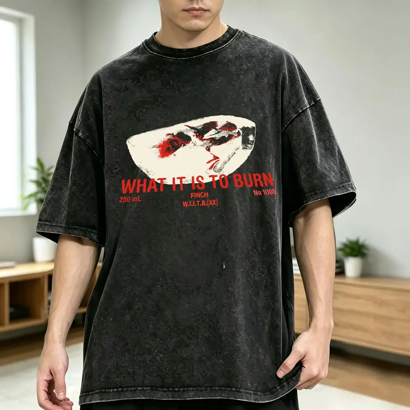 washed T Shirt fINCH 2023 wHAT IT IS TO bURN tOUR 20 yEARS bAND sIZE CG696 vintage Washed Breathable Casual Versatile Soft