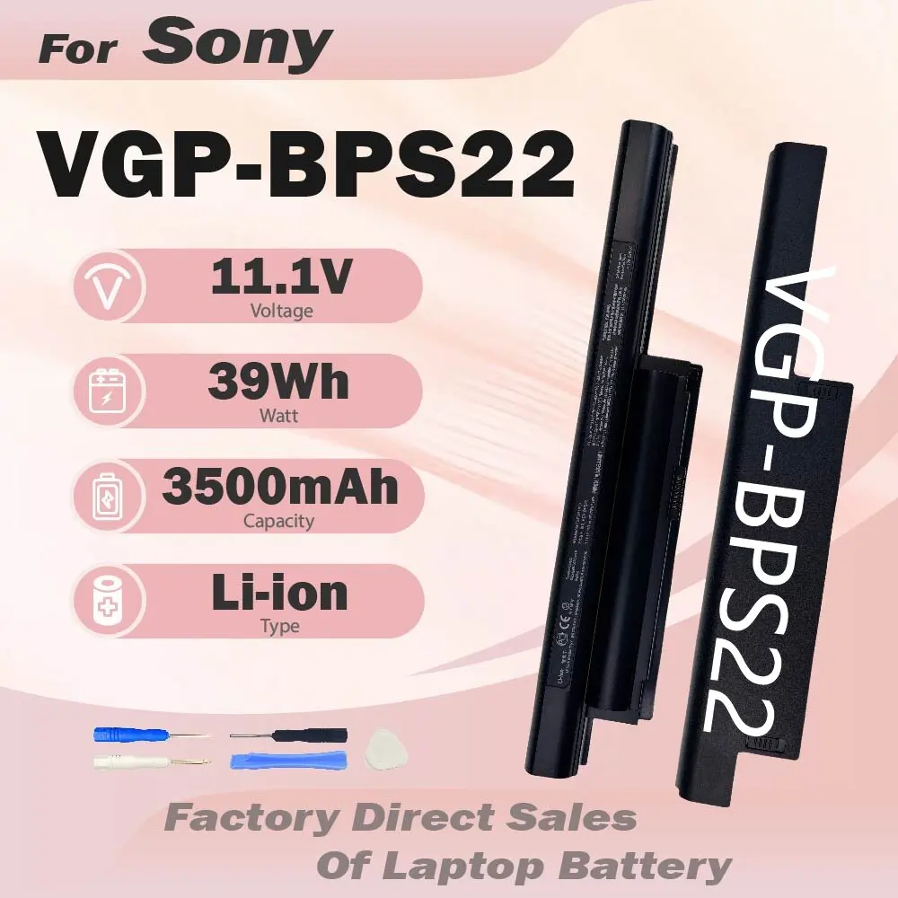 VGP-BPS22 Laptop Battery For Sony Vaio VGP-BPS22 / VGP-BPS22A VGP-BPL22 VGP-BPS22/A VPC-E1Z1E VPC-EA VPC-EA12EN/BI VPC-EA13EH/L