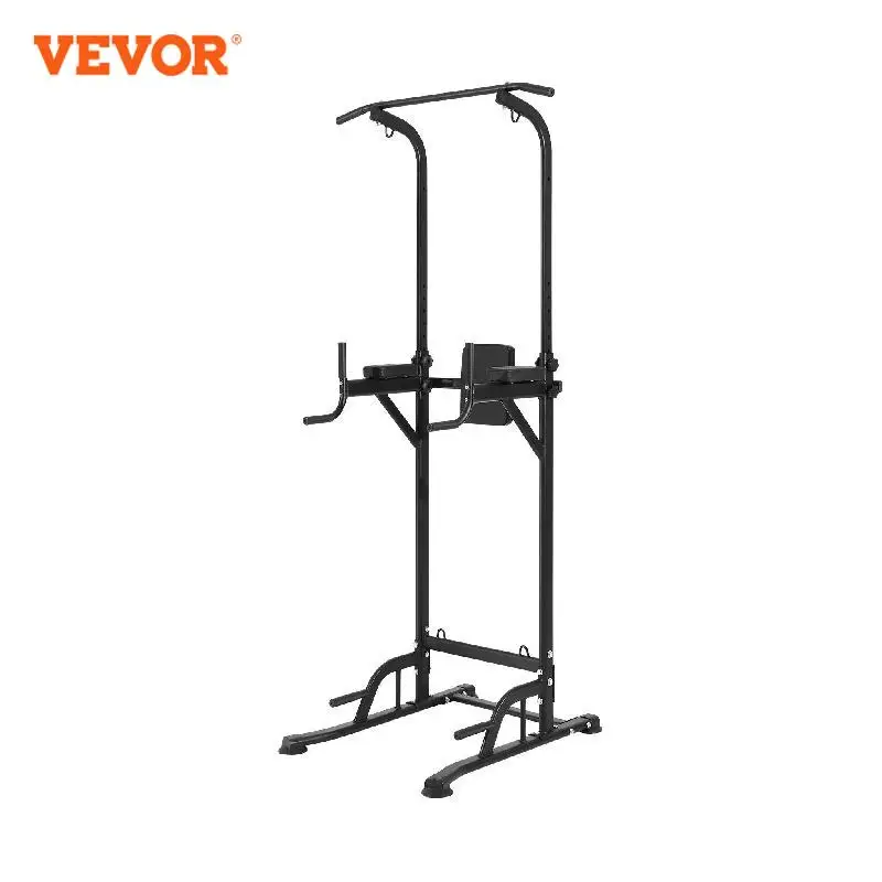 

VEVOR Power Tower Dip Station 10-Level Height Adjustable Pull Up Bar Stand Multi-Function Home Gym Strength Training Equipment