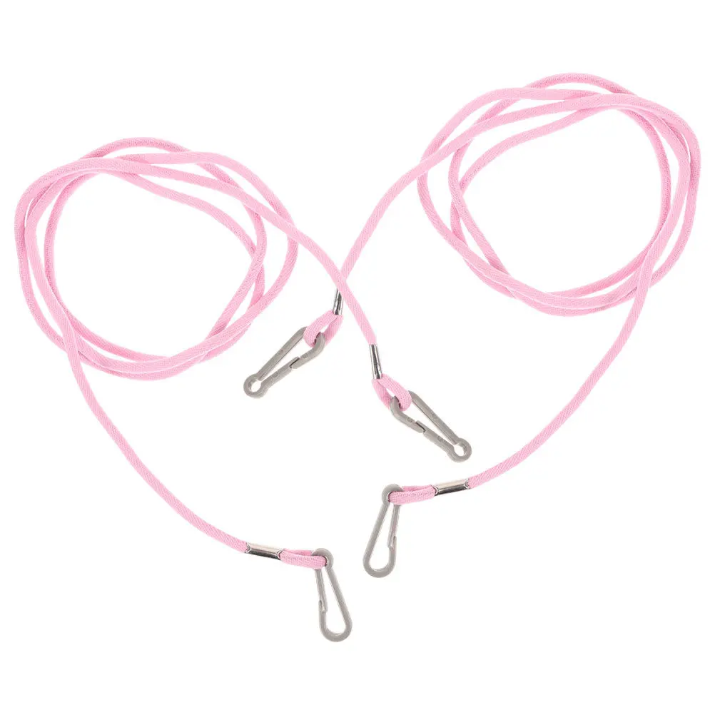 

2 шт. Детские лыжные перчатки розового цвета с регулируемым ремешком, эластичным шнурком на шею и фиксатором-клипсой для защиты от потери