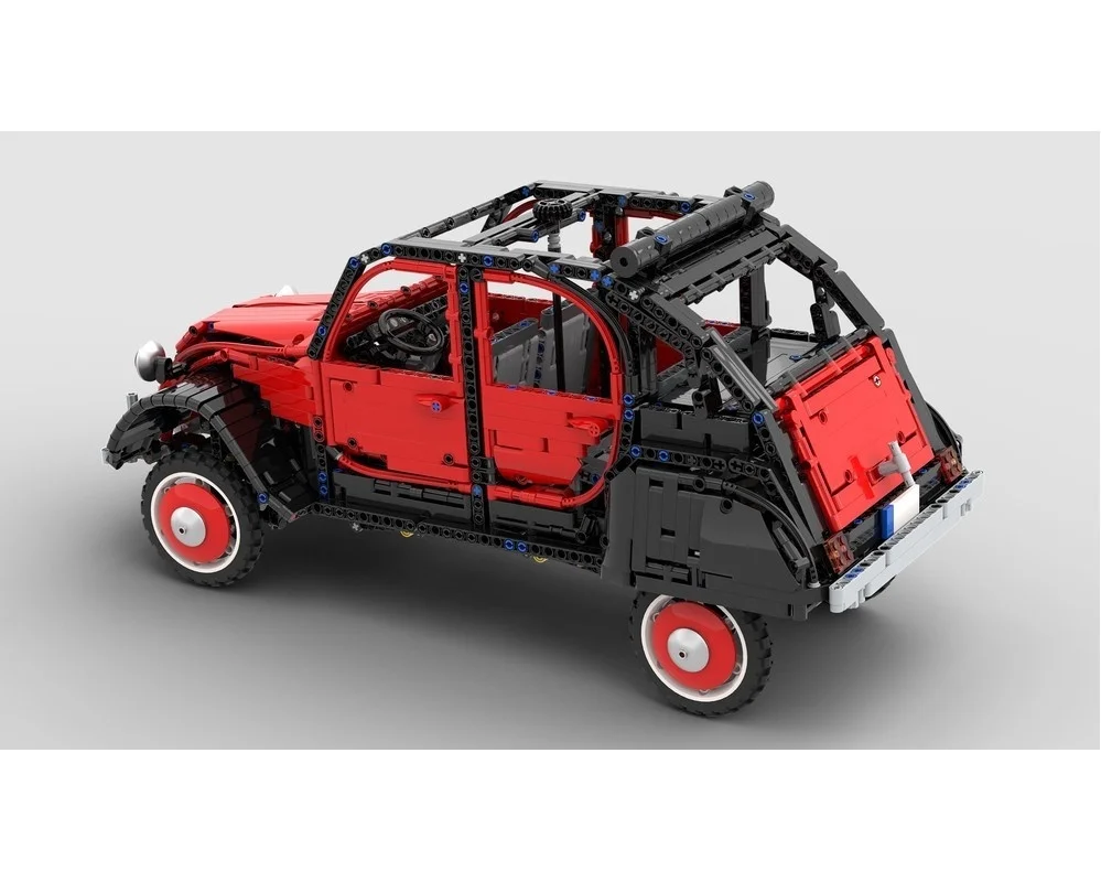 2291PCS MOC Technic Vintage Retro Compact Car Model Building Blocks Classic Old Vehicle DIY Assembly Bricks Hobby Collection Toy
