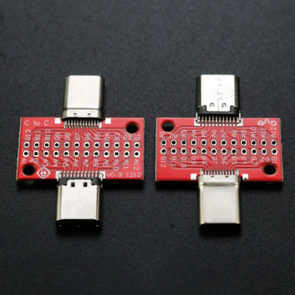 1pcs Type-C USB 3.2 Male To Female Test Board 24Pin Pitch 2.0 Adapter Board Extended PD Fast Charge WP-036