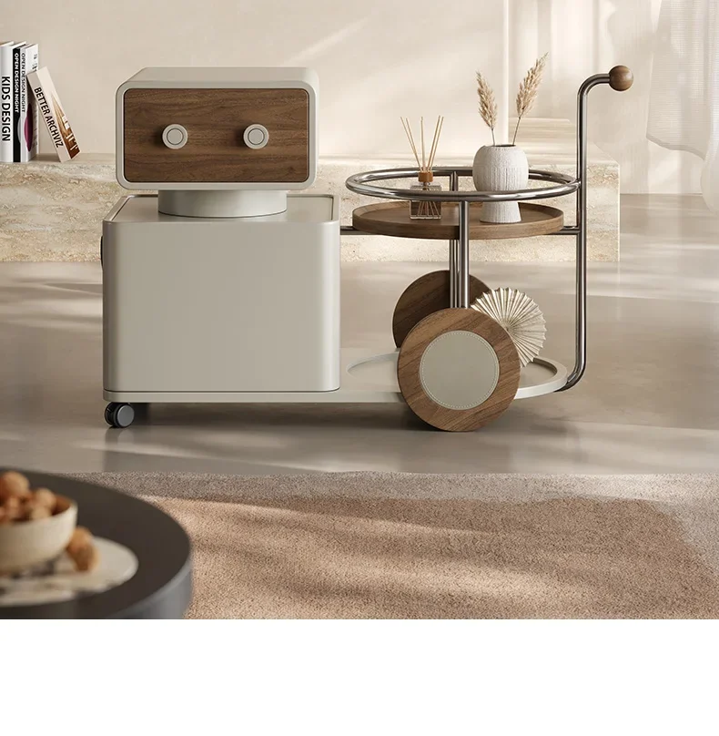 FG10*Italian minimalist creative trolley designer living room sofa movable side