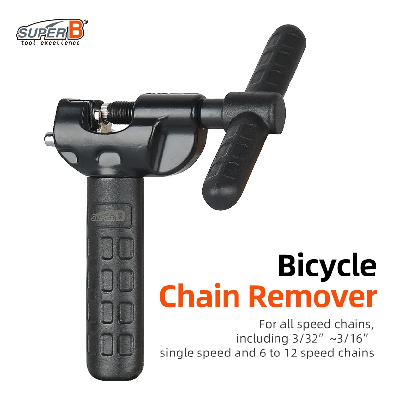 Image of Super B Fahrradkettenentferner für alle Geschwindigkeit Chians Fahrradketten-Reparaturwerkzeug mit beweglichen Griffen, rutschfester, bequemer Griff