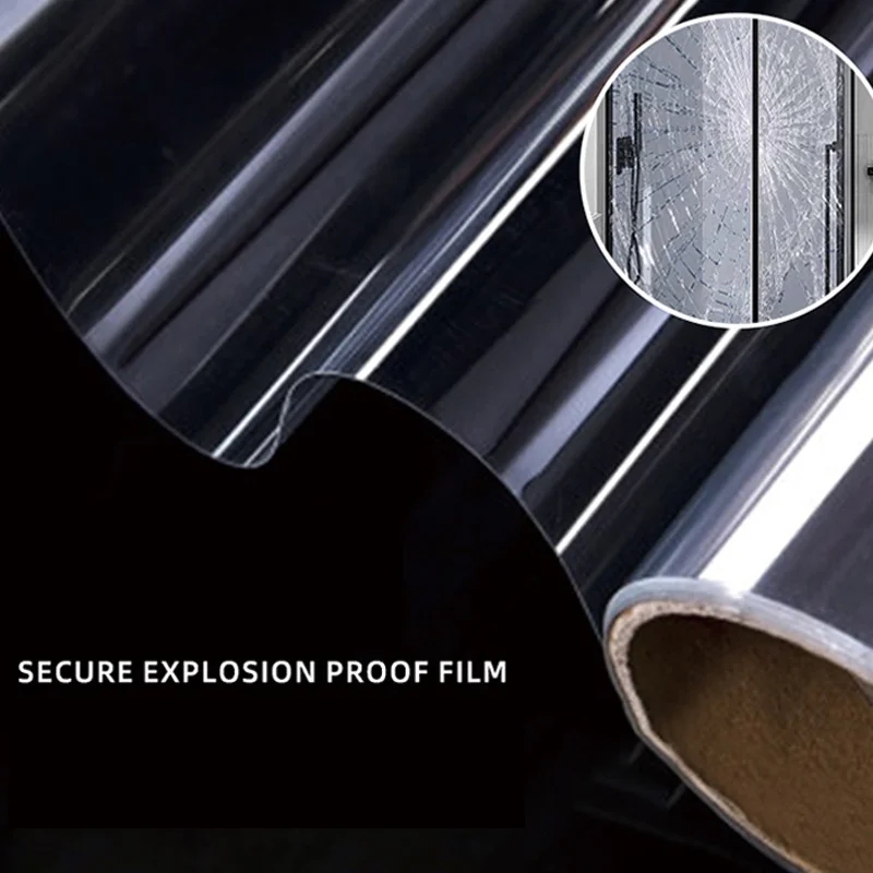 Transparent Safety Window Film – Anti Shatter Explosion Proof Glass Protective Sticker Clear Self Adhesive Security Film