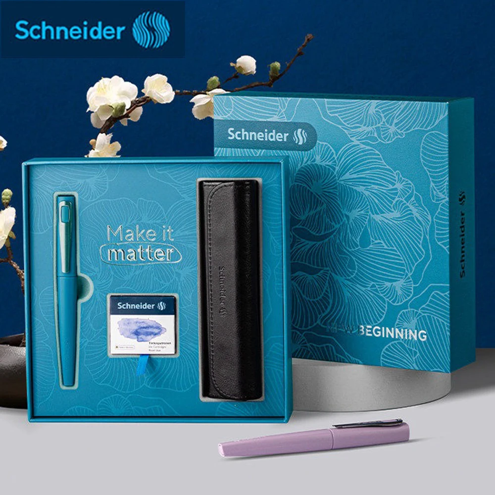set-regalo-di-penne-stilografiche-schneider-dalla-germania-punta-f-05mm-per-studenti-ragazzi-e-ragazze-per-scrittura-calligrafia-e-forniture-artistiche