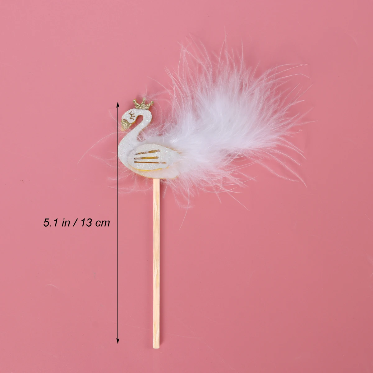 

10Pcs White Swan Cake Topper Decorative Creative Cake Decorating Supplies for Birthday Wedding Shower Graduation Cupcake