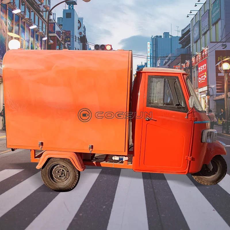 COGSUN Hot Sale Pink Food Truck Mobile Kitchen Street Food Crepe Trailer Ice Cream Food Truck Vintage Round Food Trailer
