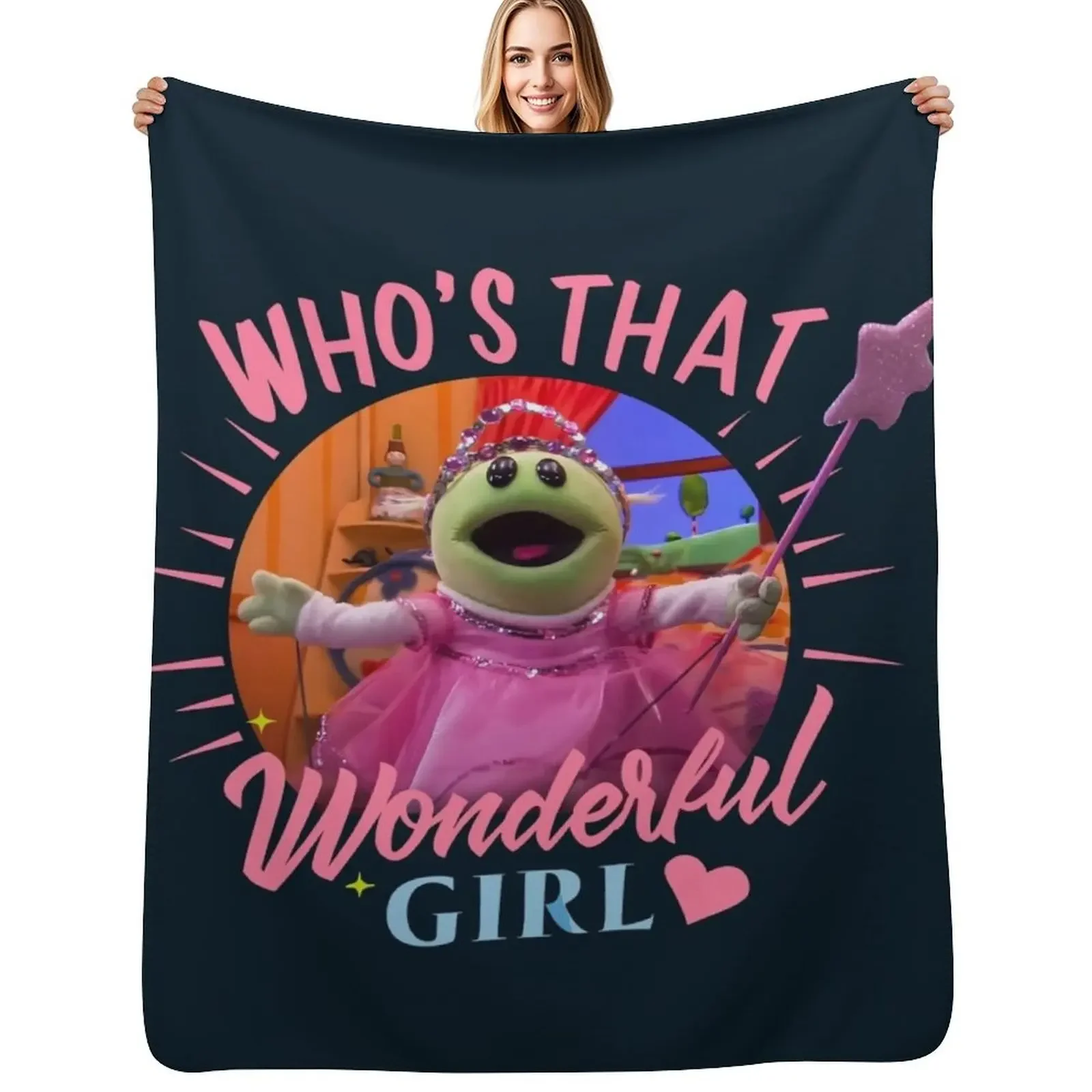 

Nanalan: Who's That Wonderful Girl - Kids' Show Monster Fun! Throw Blanket wednesday Tourist Soft Plush Plaid Blanket