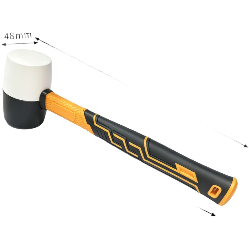 Lightweight Rubber Mallet with Plastic Handle for For TILE Setting and Flooring Adjustment 33x6x26.5cm Fatigue Reducing