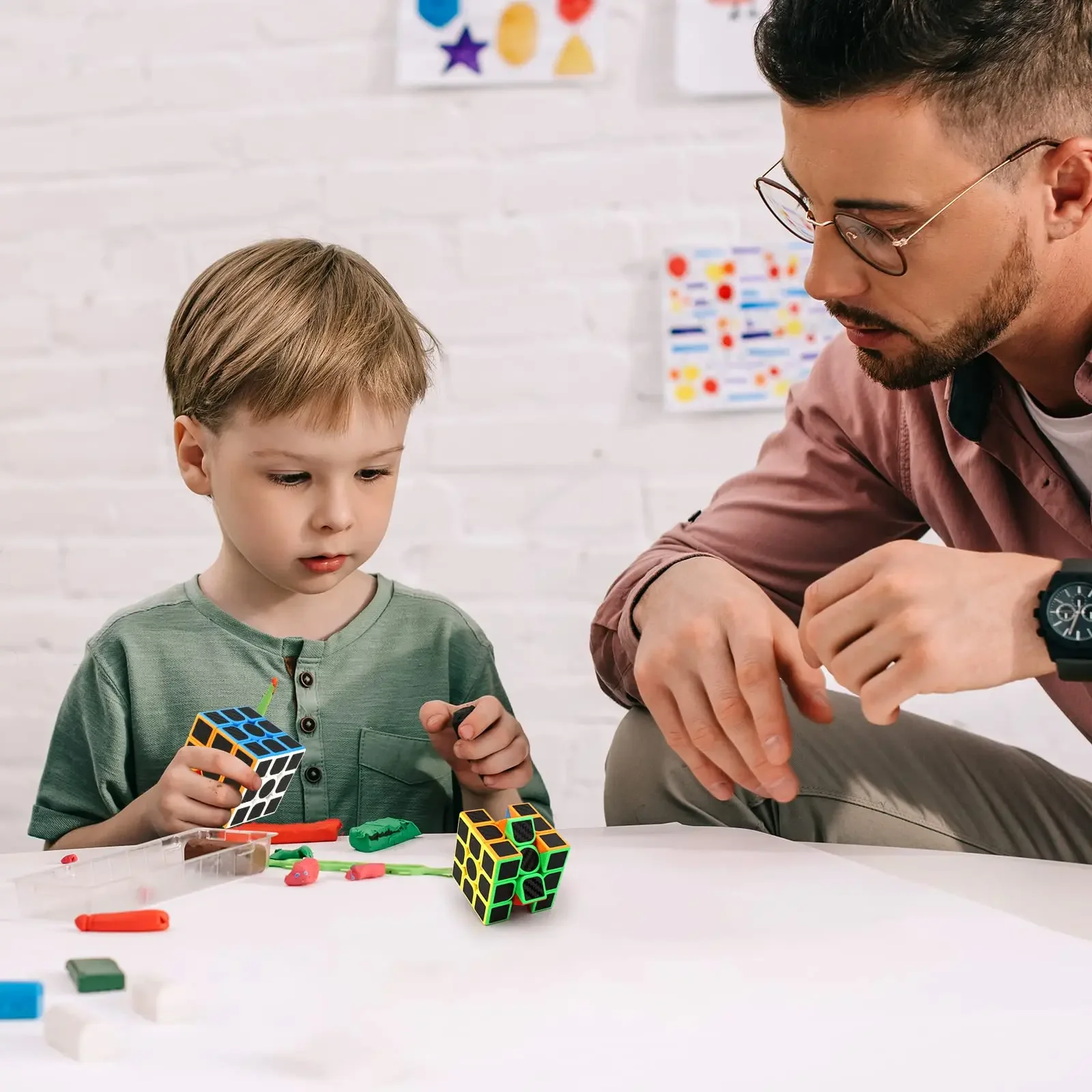 SENGSO Speed Cube 3x3 Carbon Fibre Sticker Magic Cube Profession Puzzle Fast & Professional