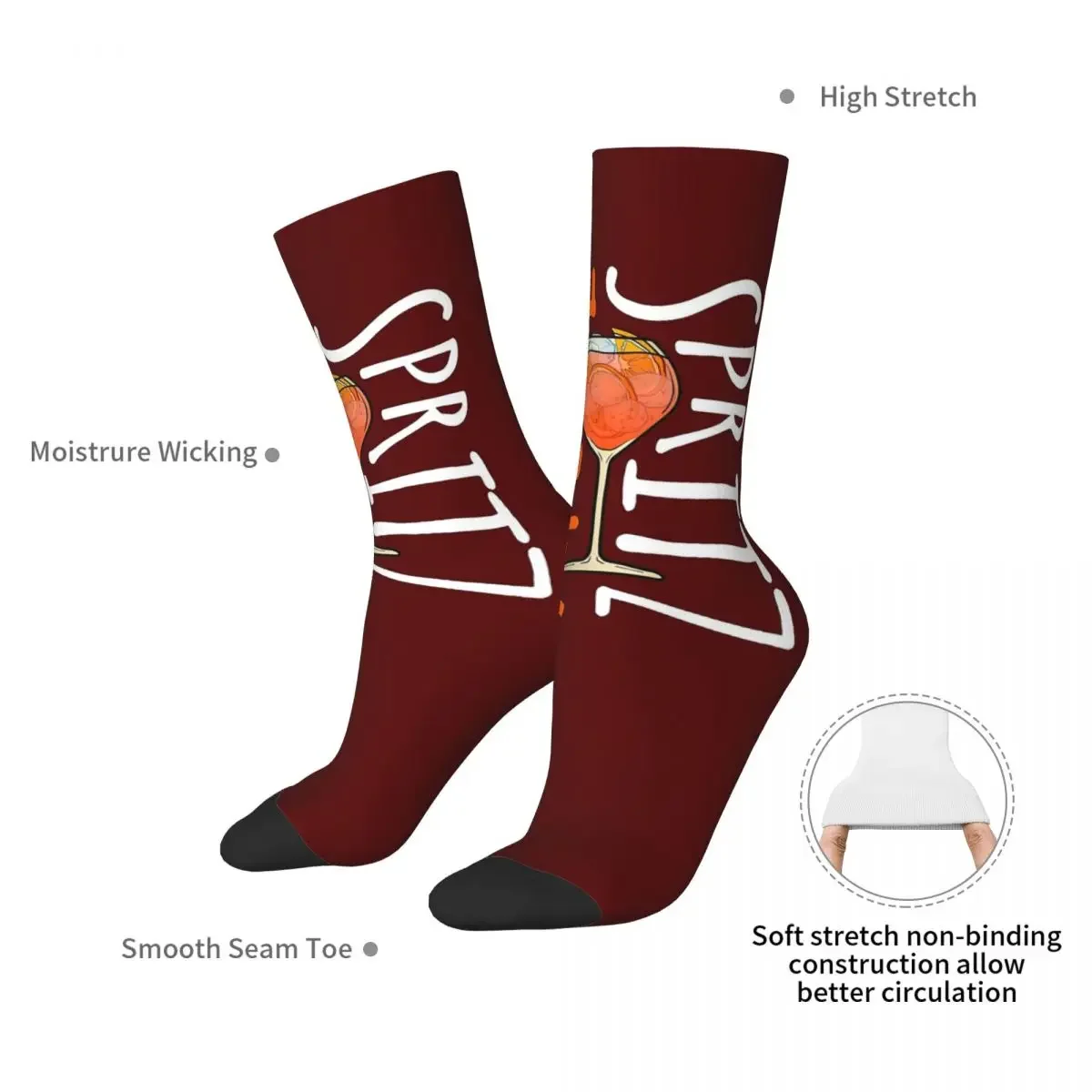 APEROL SPRITZ Socks Harajuku High Quality Stockings All Season Long Socks Accessories for Man's Woman's Christmas Gifts