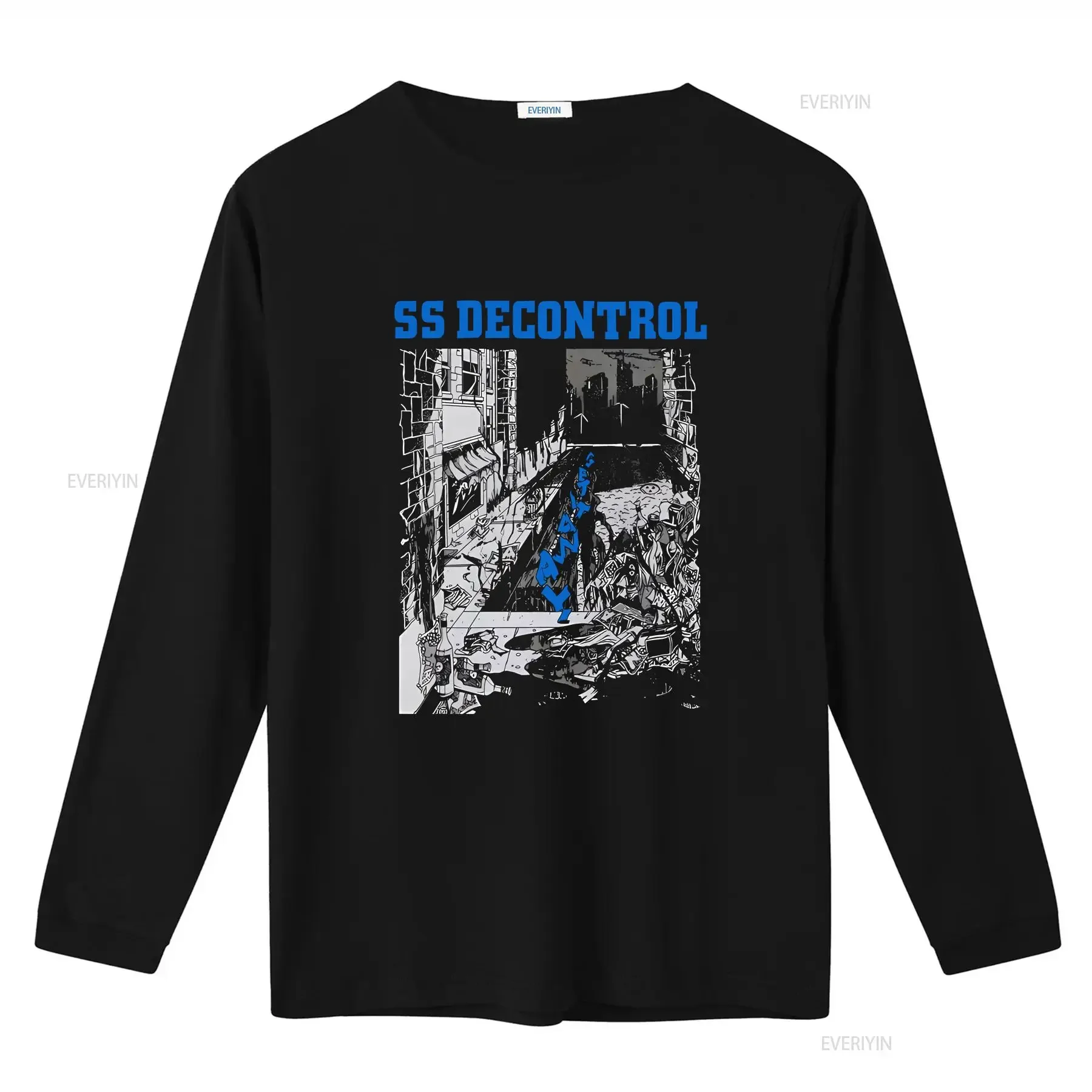 تي شيرت SS Decontrol Get It Away بجميع المقاسات ملابس الشارع المغسولة العتيقة القابلة للتنفس، قميص مريح للارتداء اليومي، جرافيك أوم