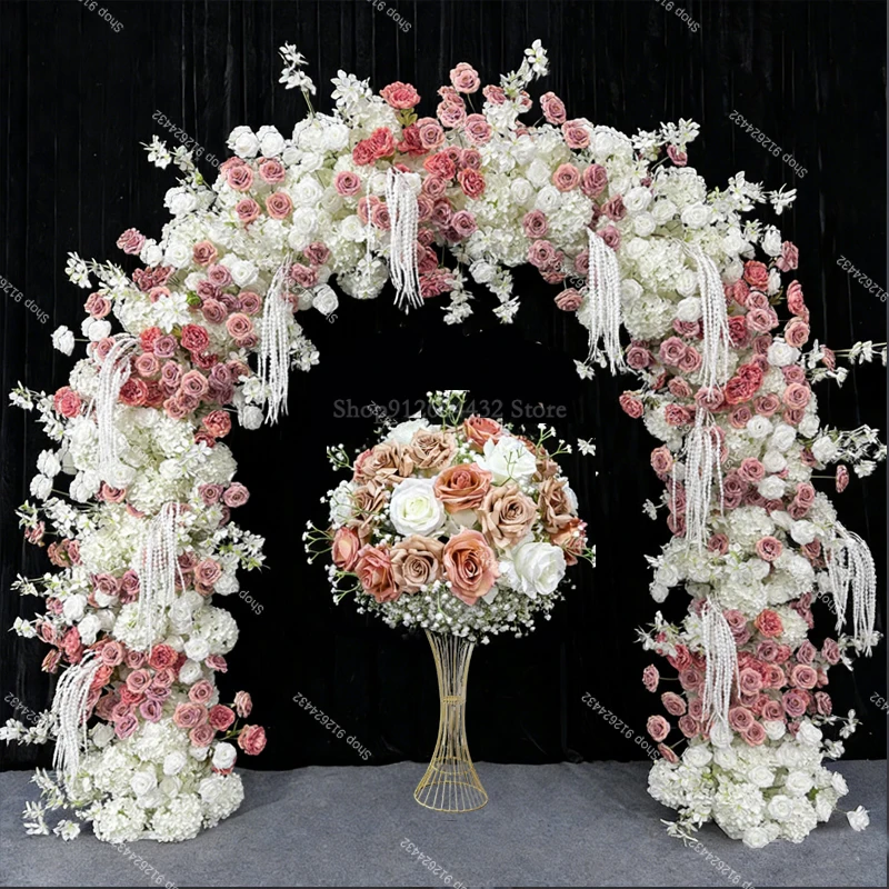 

Искусственная U-образная цветочная композиция для свадебного декора, оформления мероприятий, сцены, арки, уличных мероприятий