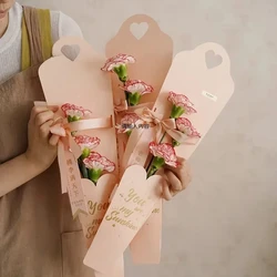 Kraft paper Teacher's Day flower box Gift Box Packaging Box Mother's Day single flower portable Bunch Romantic Decorate Desktop