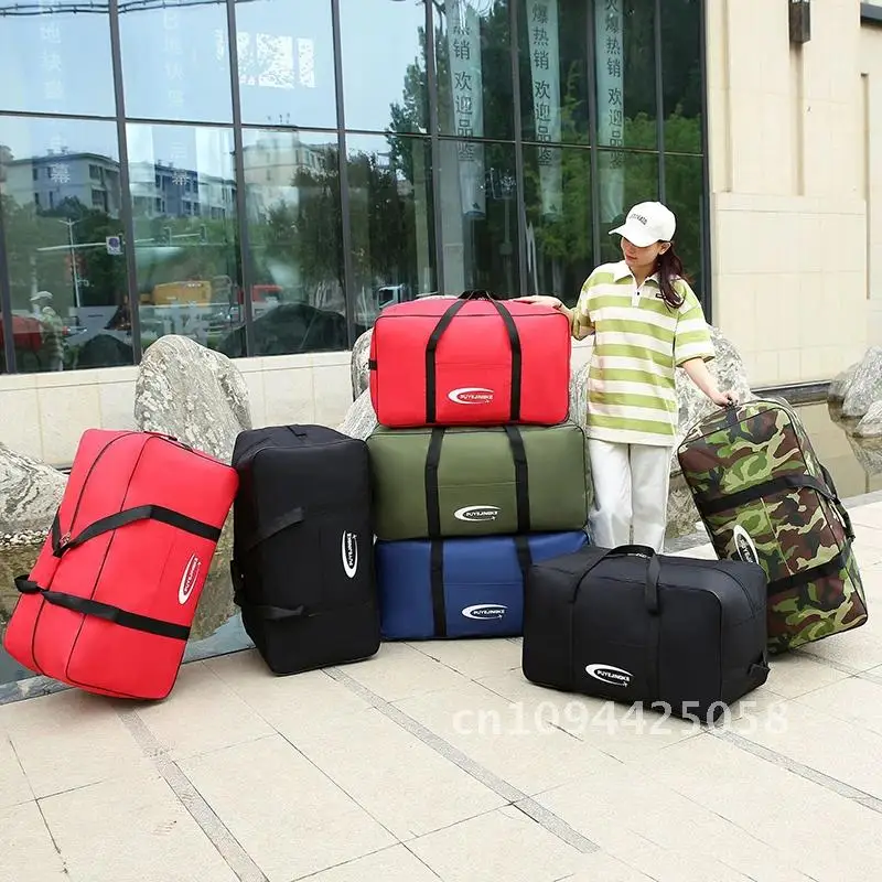 Camouflage Luggage Moving House Big Bag Thick Waterproof Moving Artifact Large Cloth Men's Duffle Storage Travel Oxford Bags Bag