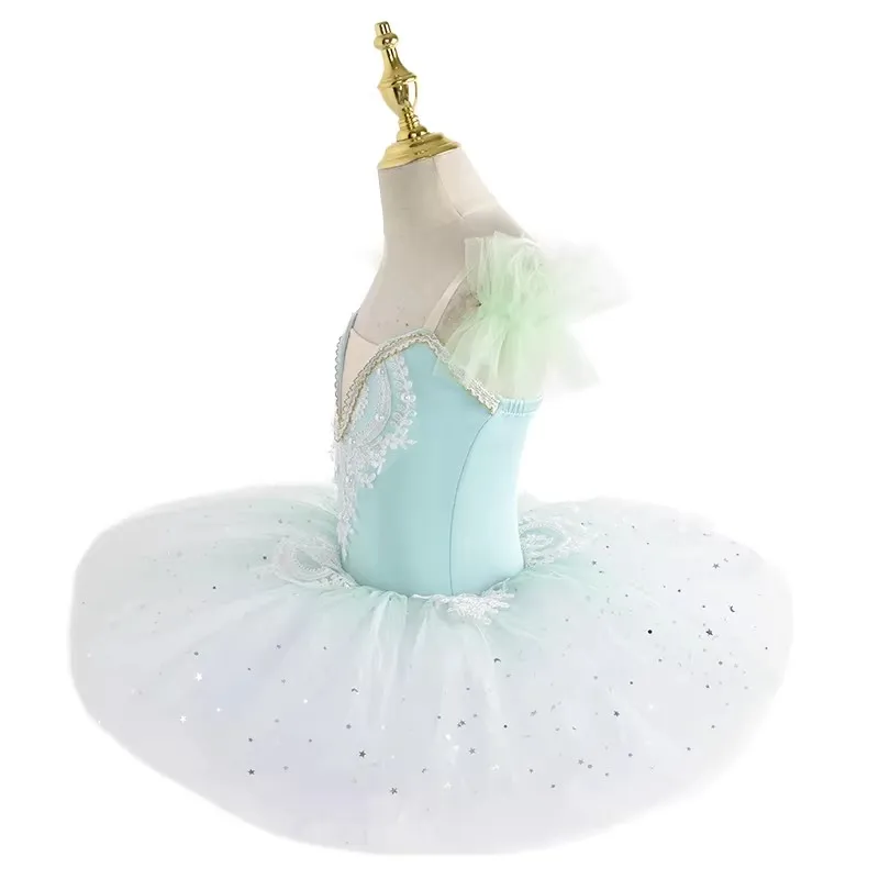 Meisje Professionele Ballet Tutu Tule Jurk Wit Blauw Roze Gymnastiek Turnpakje Diamant Dans Kostuum Ballet Turnpakje Meisje Ballerina