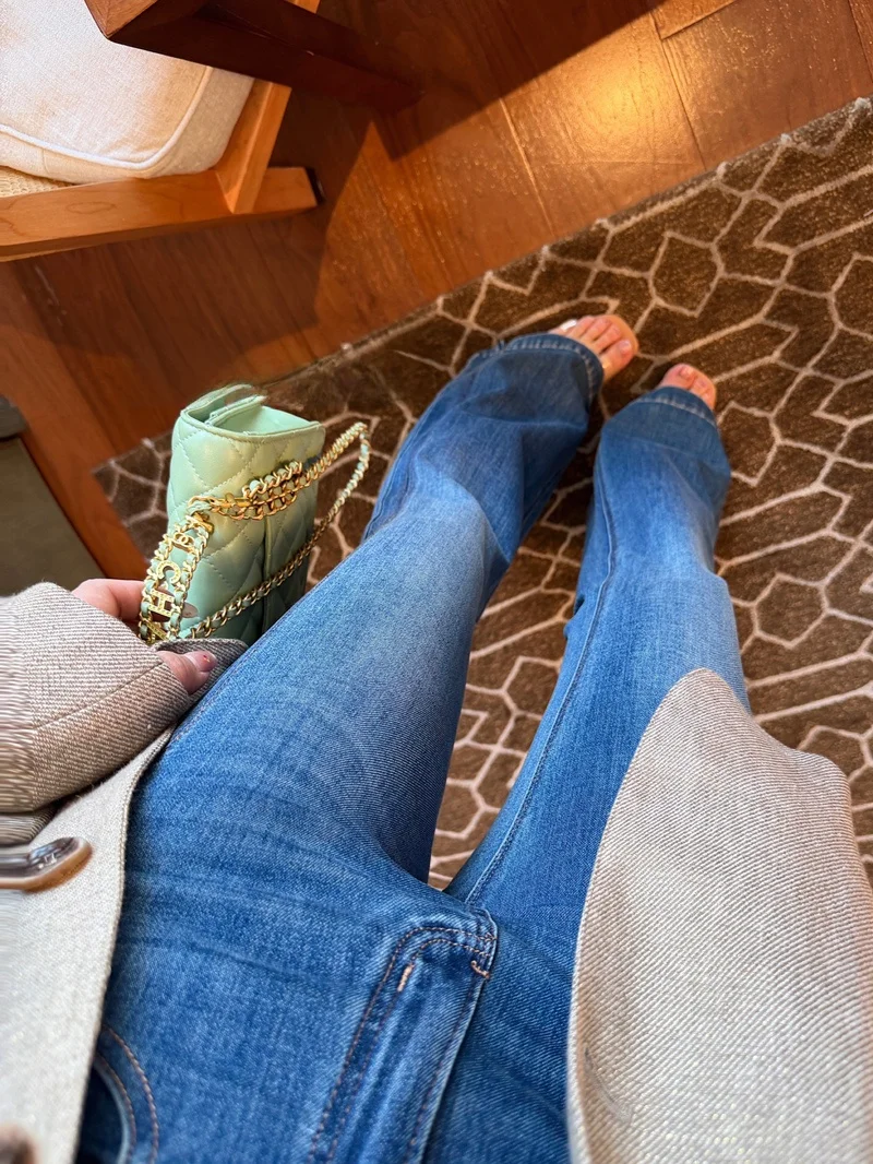 

Vintage High Waist Bell Bot Jeans Slimming Elastic Commute Ele Versatile Drapey Tall Bell Leggings Ladies' Jeans