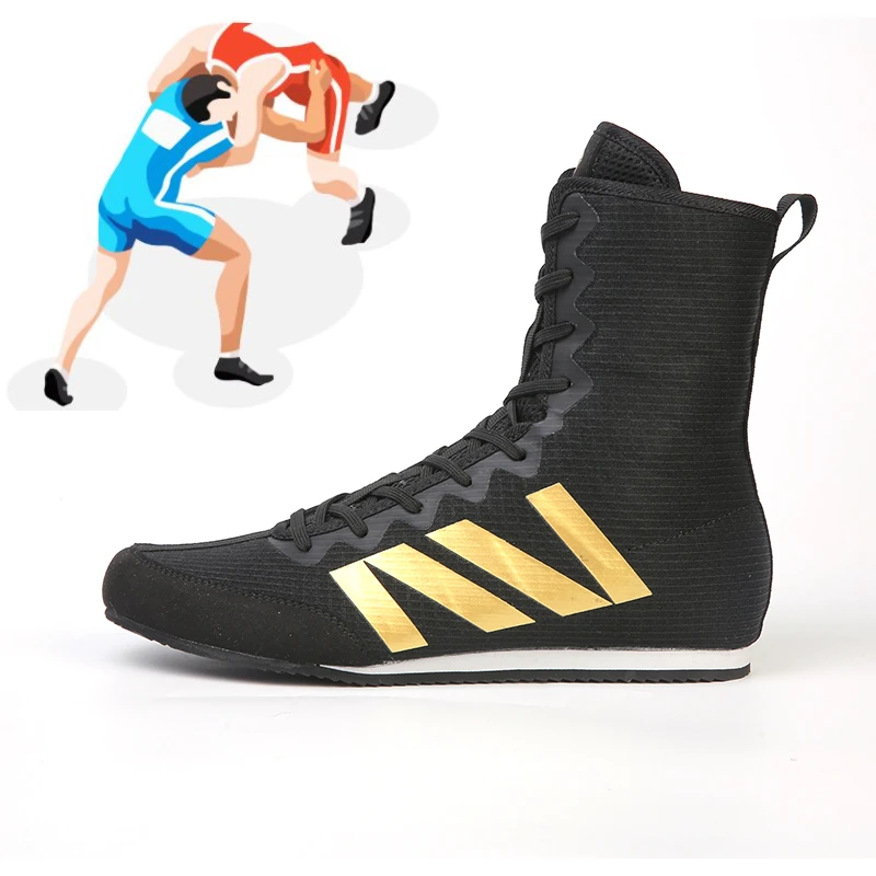 2024 New Women's and Men's Professional Boxing Shoes High Top Fighting Shoes Men's Comfortable and Breathable Wrestling Shoes