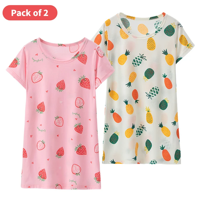 1/2 piezas de verano para niños se pueden dulce y encantadora falda de princesa hasta la rodilla falda recta de cuello redondo para niñas falda para el hogar