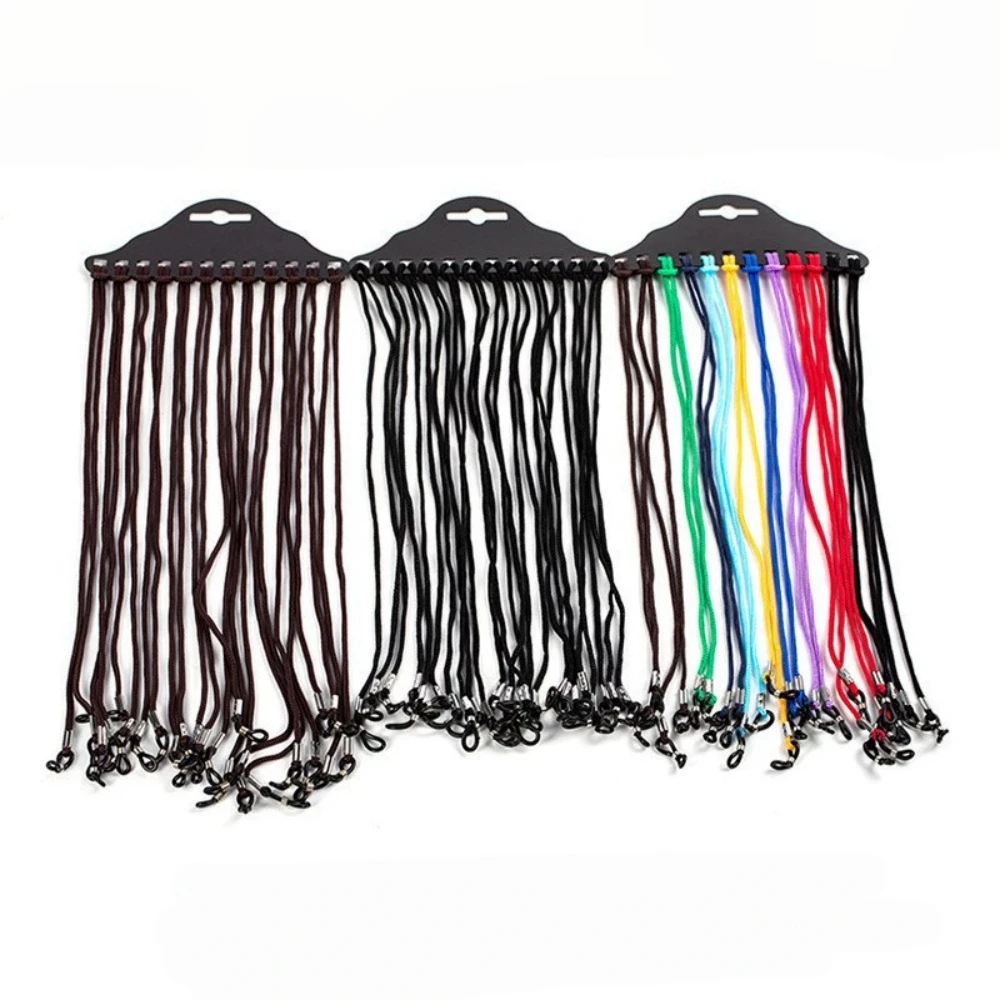 12pcs/Lot Multicolor Black Nylon Glasses String Cord Holder Sunglasses for Eyeglasses Lanyard Neck Rope Strap