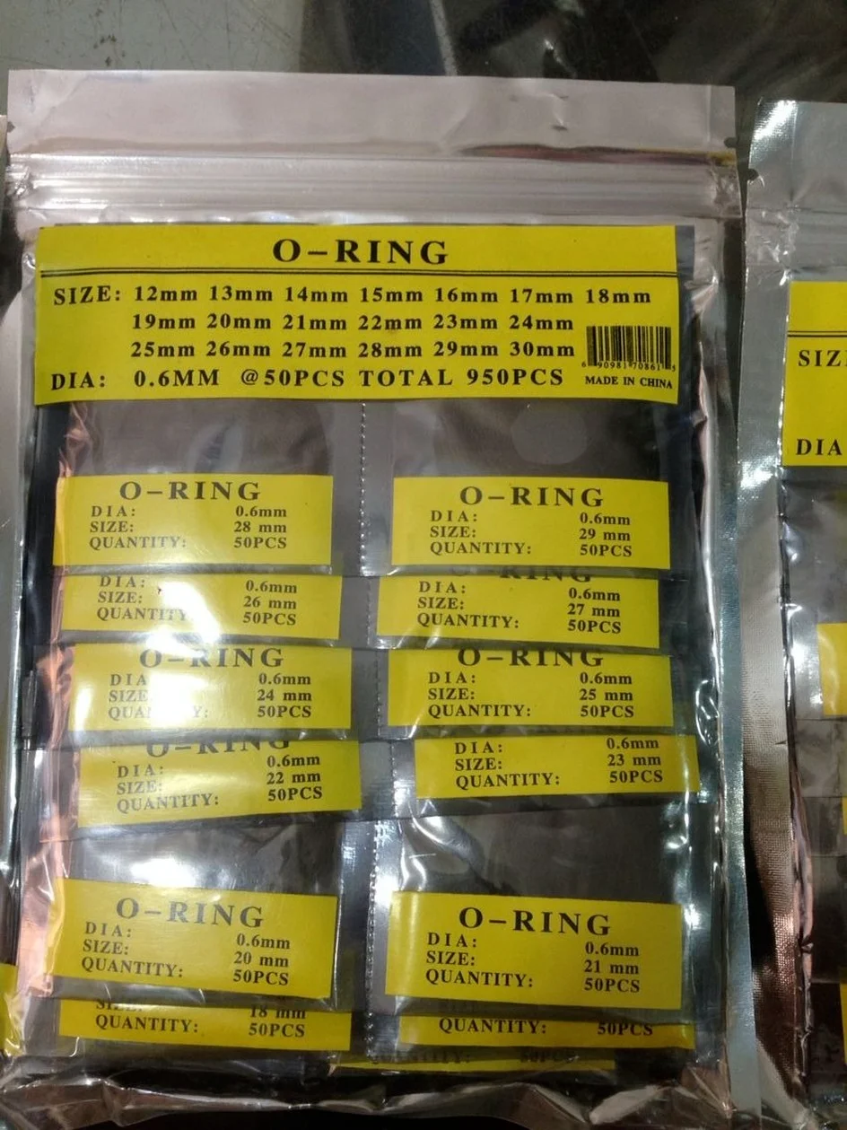โอริงซีลนาฬิกากันน้ำ0.5มม./0.6มม./0.7มม. 950ชิ้นปะเก็นเครื่องมือซ่อมนาฬิกาข้อมืออุปกรณ์เสริมสำหรับช่างนาฬิกา